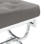 Stainless steel and gray velvet bench 99 cm by vidaXL, Benches for halls and storage - Ref: Foro24-289046, Price: 109,07 €, D...