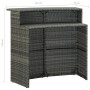 3-piece garden bar furniture set and gray synthetic rattan cushions by vidaXL, Garden sets - Ref: Foro24-3094808, Price: 342,...