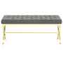 Stainless steel and gray velvet bench 99 cm by vidaXL, Benches for halls and storage - Ref: Foro24-289050, Price: 131,99 €, D...