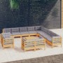 14-piece garden furniture set with solid pine wood cushions by vidaXL, Garden sets - Ref: Foro24-3096964, Price: 1,00 €, Disc...