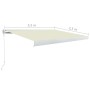 Cream manual reel awning 350x250 cm by vidaXL, Awnings - Ref: Foro24-3052672, Price: 709,99 €, Discount: %