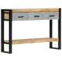 Mesa consola madera maciza de mango rugosa 110x30x76 cm de vidaXL, Mesas auxiliares - Ref: Foro24-351619, Precio: 211,63 €, D...