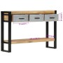 Mesa consola madera maciza de mango rugosa 110x30x76 cm de vidaXL, Mesas auxiliares - Ref: Foro24-351619, Precio: 211,63 €, D...