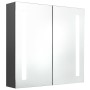 Armario de baño con espejo y LED gris 62x14x60 cm de vidaXL, Tocadores de baño - Ref: Foro24-326520, Precio: 118,41 €, Descue...