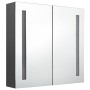 Armario de baño con espejo y LED gris 62x14x60 cm de vidaXL, Tocadores de baño - Ref: Foro24-326520, Precio: 118,41 €, Descue...