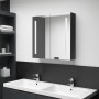 Armario de baño con espejo LED negro brillante 62x14x60 cm de vidaXL, Tocadores de baño - Ref: Foro24-326519, Precio: 118,41 ...