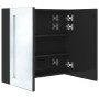 Armario de baño con espejo LED negro brillante 62x14x60 cm de vidaXL, Tocadores de baño - Ref: Foro24-326519, Precio: 118,41 ...