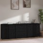 Sideboard aus massivem Kiefernholz schwarz 230 x 35 x 80 cm von vidaXL, Sideboards - Ref: Foro24-3114098, Preis: 354,99 €, Ra...