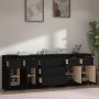 Sideboard aus massivem Kiefernholz schwarz 230 x 35 x 80 cm von vidaXL, Sideboards - Ref: Foro24-3114098, Preis: 354,99 €, Ra...