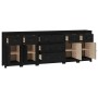 Solid black pine wood sideboard 230 x 35 x 80 cm by vidaXL, Sideboards - Ref: Foro24-3114098, Price: 354,36 €, Discount: %