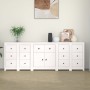 Sideboard aus massivem weißem Kiefernholz, 230 x 35 x 80 cm von vidaXL, Sideboards - Ref: Foro24-3114090, Preis: 418,58 €, Ra...