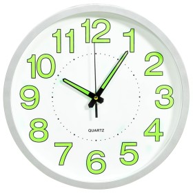 Reloj de pared luminoso blanco 30 cm de vidaXL, Relojes de pared - Ref: Foro24-325167, Precio: 22,83 €, Descuento: %