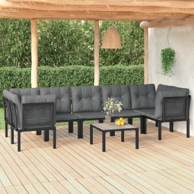 Garden furniture set 8 pieces black and gray synthetic rattan by vidaXL, Garden sets - Ref: Foro24-3187770, Price: 388,99 €, ...