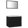 Black engineered wood bathroom furniture set by vidaXL, Bathroom furniture - Ref: Foro24-3071586, Price: 149,11 €, Discount: %