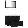 Black engineered wood bathroom furniture set by vidaXL, Bathroom furniture - Ref: Foro24-3071586, Price: 149,11 €, Discount: %