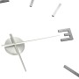 Reloj 3D de pared con diseño moderno plateado 100 cm XXL de vidaXL, Relojes de pared - Ref: Foro24-325158, Precio: 17,16 €, D...