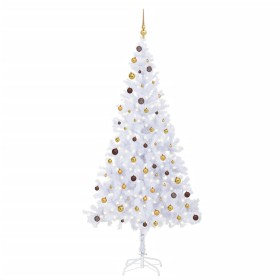 Árbol de Navidad artificial con luces y bolas 910 ramas 210 cm de vidaXL, Arboles de navidad - Ref: Foro24-3077495, Precio: 9...