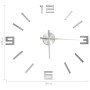 Reloj 3D de pared con diseño moderno plateado 100 cm XXL de vidaXL, Relojes de pared - Ref: Foro24-325158, Precio: 17,16 €, D...