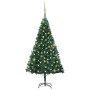 Beleuchteter Weihnachtsbaum mit Lichtern und grünen Kugeln 180 cm von vidaXL, Weihnachtsbäume - Ref: Foro24-3077536, Preis: 7...