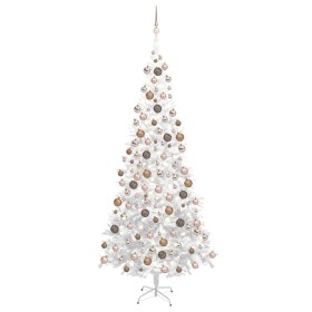 Künstlicher Weihnachtsbaum mit Lichtern und Kugeln weiß 240 cm von vidaXL, Weihnachtsbäume - Ref: Foro24-3077582, Preis: 128,...