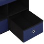 Folding storage bench in blue synthetic linen 76x38x38 cm by vidaXL, Benches for halls and storage - Ref: Foro24-338808, Pric...