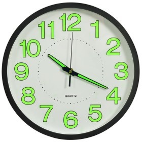 Reloj de pared luminoso negro 30 cm de vidaXL, Relojes de pared - Ref: Foro24-325166, Precio: 25,64 €, Descuento: %