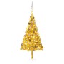 Árbol de Navidad preiluminado con luces y bolas dorado 180 cm de vidaXL, Arboles de navidad - Ref: Foro24-3077605, Precio: 76...