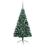 Halber Weihnachtsbaum mit Lichtern und grünen Kugeln 180 cm von vidaXL, Weihnachtsbäume - Ref: Foro24-3077651, Preis: 49,39 €...