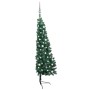 Halber Weihnachtsbaum mit Lichtern und grünen Kugeln 180 cm von vidaXL, Weihnachtsbäume - Ref: Foro24-3077651, Preis: 49,39 €...