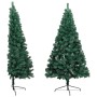 Halber Weihnachtsbaum mit Lichtern und grünen Kugeln 180 cm von vidaXL, Weihnachtsbäume - Ref: Foro24-3077651, Preis: 49,39 €...