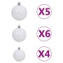 Halber Weihnachtsbaum mit Lichtern und grünen Kugeln 150 cm von vidaXL, Weihnachtsbäume - Ref: Foro24-3077650, Preis: 40,96 €...