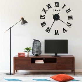 Reloj 3D de pared con diseño moderno negro 100 cm XXL de vidaXL, Relojes de pared - Ref: Foro24-325159, Precio: 16,70 €, Desc...