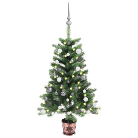 Árbol de Navidad artificial con luces y bolas verde 65 cm de vidaXL, Arboles de navidad - Ref: Foro24-3077723, Precio: 53,16 ...