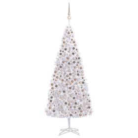 Beleuchteter Weihnachtsbaum mit Lichtern und Kugeln weiß 500 cm von vidaXL, Weihnachtsbäume - Ref: Foro24-3077841, Preis: 611...