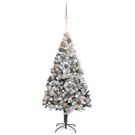 Árbol de Navidad preiluminado con luces y bolas verde 180 cm de vidaXL, Arboles de navidad - Ref: Foro24-3077868, Precio: 122...