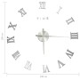 Reloj 3D de pared con diseño moderno plateado 100 cm XXL de vidaXL, Relojes de pared - Ref: Foro24-325161, Precio: 15,99 €, D...