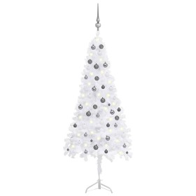 LED corner Christmas tree and white PVC balls 180 cm by vidaXL, Christmas trees - Ref: Foro24-3077969, Price: 45,99 €, Discou...