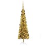 Slim Christmas tree with LEDs and balls gold 180 cm by vidaXL, Christmas trees - Ref: Foro24-3078046, Price: 61,38 €, Discoun...