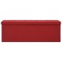 Wine Red Faux Linen Folding Storage Bench by vidaXL, Benches for halls and storage - Ref: Foro24-338796, Price: 62,99 €, Disc...