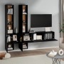 Black plywood TV wall cabinet by vidaXL, TV Furniture - Ref: Foro24-3114567, Price: 246,39 €, Discount: %