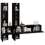 Black plywood TV wall cabinet by vidaXL, TV Furniture - Ref: Foro24-3114567, Price: 246,39 €, Discount: %