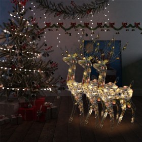 Multicolor acrylic Christmas reindeer ornament 3 pcs 120 cm by vidaXL, Christmas lights - Ref: Foro24-3154352, Price: 191,66 ...