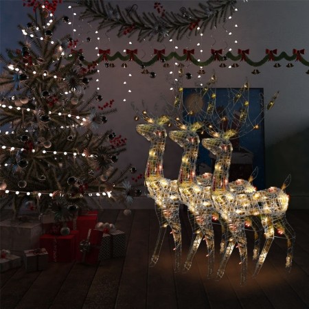 Multicolor acrylic Christmas reindeer ornament 3 pcs 120 cm by vidaXL, Christmas lights - Ref: Foro24-3154352, Price: 176,26 ...