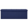 Blue Faux Linen Folding Storage Bench by vidaXL, Benches for halls and storage - Ref: Foro24-338795, Price: 59,41 €, Discount: %