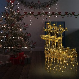 Acrylic Christmas reindeer ornament 3 units 60x16x100 cm by vidaXL, Christmas lights - Ref: Foro24-3154370, Price: 295,99 €, ...