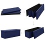 Blue Faux Linen Folding Storage Bench by vidaXL, Benches for halls and storage - Ref: Foro24-338795, Price: 59,41 €, Discount: %