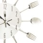 Silver spoon and fork design wall clock 31 cm aluminum by vidaXL, Wall clocks - Ref: Foro24-325162, Price: 20,92 €, Discount: %