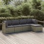 5-teiliges Gartenmöbel-Set und graue synthetische Rattankissen von vidaXL, Gartensets - Ref: Foro24-3157319, Preis: 443,55 €,...