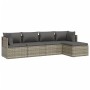 5-piece garden furniture set and gray synthetic rattan cushions by vidaXL, Garden sets - Ref: Foro24-3157319, Price: 443,55 €...