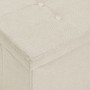 Cream White Faux Linen Folding Storage Bench by vidaXL, Benches for halls and storage - Ref: Foro24-338792, Price: 67,99 €, D...